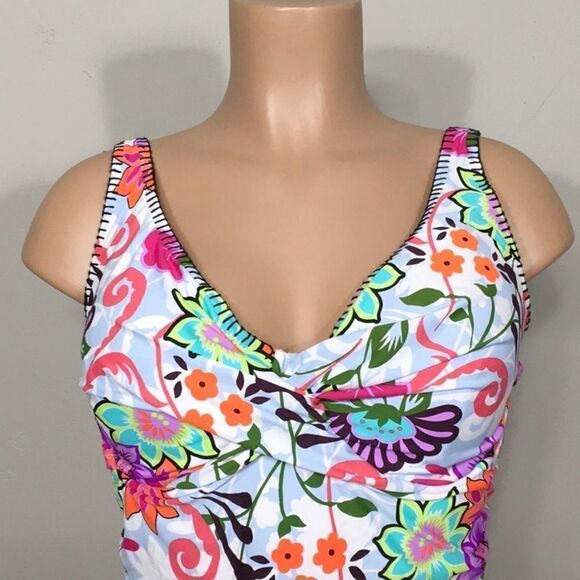 Anne Cole floral tankini top. NWT - Picture 11 of 16